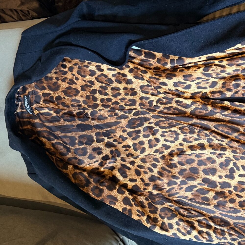Dolce and Gabbana Cheetah Print Trench Coat